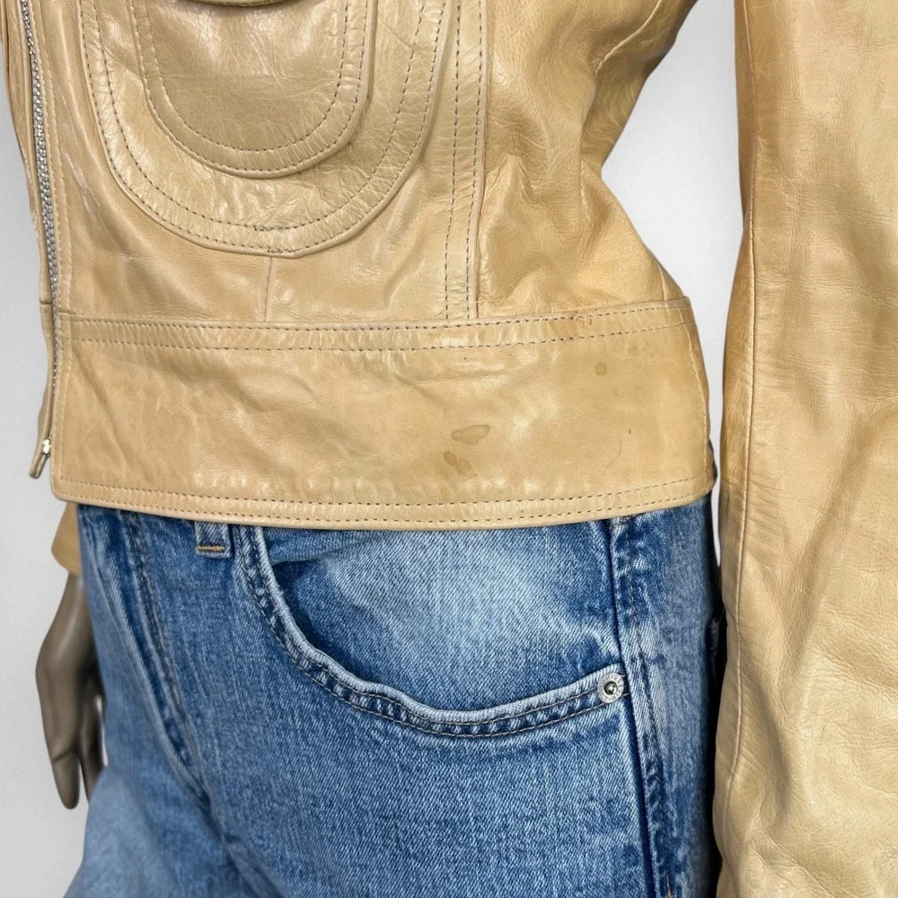 ROBERTO KLEIN Lambskin Leather Jacket‎ Small